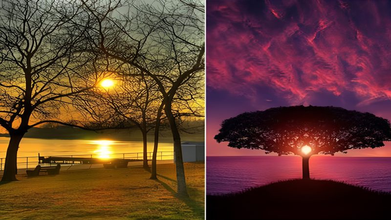 Captivating Beauty: The Awe-Inspiring Orange Sunrise over Upstate New York’s Hudson River