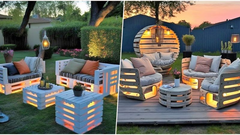 Creative and Sustainable: Wood Pallet Outdoor Furniture and Garden Patio Lounge Ideas