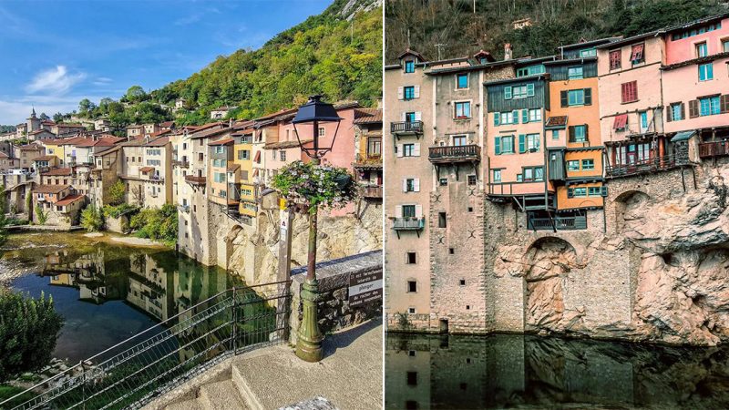 Picturesque Cliffside Village: Pont-en-Royans and Its Hanging Medieval Houses