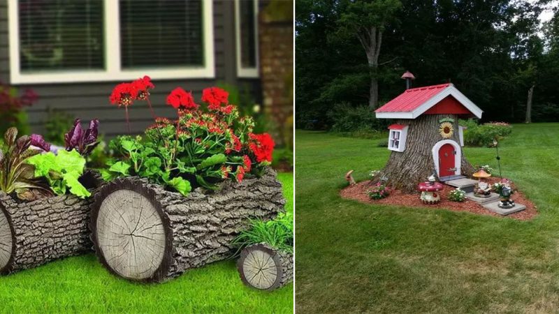 Inspiring Tree Stump Garden Decor Ideas: Embrace Nature’s Beauty in Your Outdoor Space