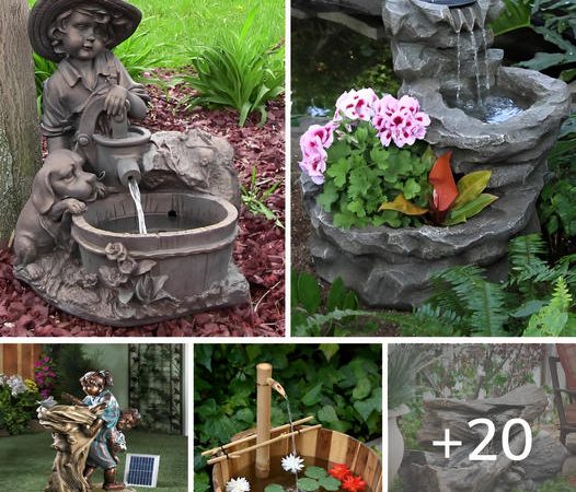 20 Creative Solar Powered Water Fountain Designs for Your Outdoor Space